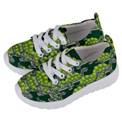 Seamless Turtle Green Kids  Lightweight Sports Shoes by HermanTelo