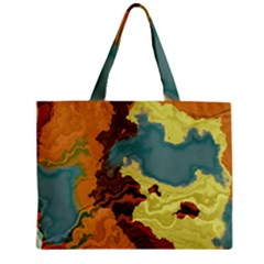 Map Geography World Yellow Zipper Mini Tote Bag by HermanTelo