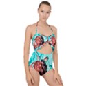Tortoise Marine Animal Shell Sea Scallop Top Cut Out Swimsuit View1