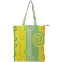 Ring Kringel Background Abstract Yellow Double Zip Up Tote Bag by HermanTelo