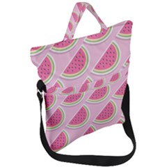 Melons Pattern Food Fruits Melon Fold Over Handle Tote Bag