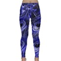 Peacock Feathers Color Plumage Lightweight Velour Classic Yoga Leggings View1