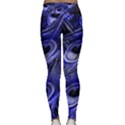 Peacock Feathers Color Plumage Lightweight Velour Classic Yoga Leggings View2