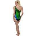 Peacock Peafowl Pattern Plumage To One Side Swimsuit View2