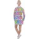 Rainbow Bunny Candy Women s Long Sleeve Casual Dress View2