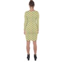 Hexagonal Pattern Unidirectional Yellow Asymmetric Cut-Out Shift Dress View2