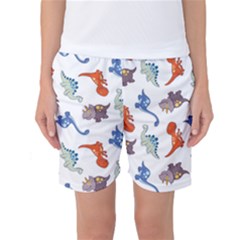 Pattern Dinosaurs Women s Basketball Shorts