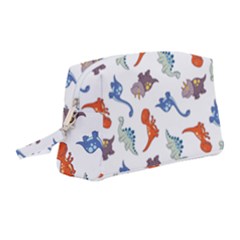 Pattern Dinosaurs Wristlet Pouch Bag (medium) by HermanTelo