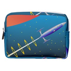 Rocket Spaceship Space Galaxy Make Up Pouch (medium) by HermanTelo