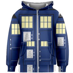 Tardis Doctor Who Time Travel Kids  Zipper Hoodie Without Drawstring by HermanTelo