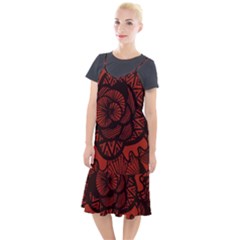 Background Abstract Red Black Camis Fishtail Dress