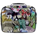 Zoo Animals Peacock Lion Hippo Full Print Lunch Bag View2