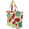 Watermelon Leaves Strawberry Zip Up Canvas Bag View1