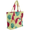 Watermelon Leaves Strawberry Zip Up Canvas Bag View2