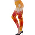Autumn Background Maple Leaves Bokeh Lightweight Velour Leggings View3