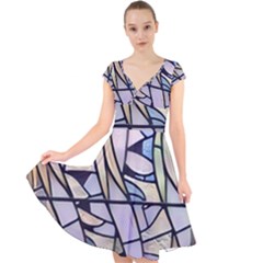 Blackwell Window Cap Sleeve Front Wrap Midi Dress