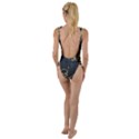 Golden Glitter Skeleton Gothic High Leg Strappy Swimsuit View2