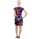 Neon Glow Glowing Light Design Cap Sleeve Bodycon Dress View2