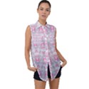 Seamless Pattern Background Sleeveless Chiffon Button Shirt View1