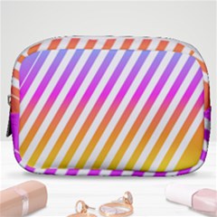 Abstract Lines Mockup Oblique Make Up Pouch (small)
