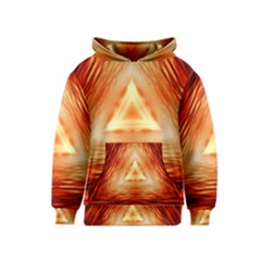 Abstract Orange Triangle Kids  Pullover Hoodie by HermanTelo