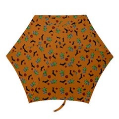 Halloween Witch Pattern Orange Mini Folding Umbrellas by snowwhitegirl