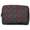 Black Denim And Roses Make Up Pouch (Medium) View1