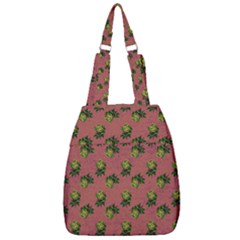Pink Denim And Roses Center Zip Backpack by snowwhitegirl