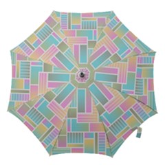 Color Blocks Abstract Background Hook Handle Umbrellas (medium) by HermanTelo