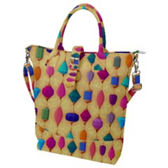 Colorful Background Stones Jewels Buckle Top Tote Bag by HermanTelo