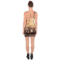 Elephant Dust Road Africa Savannah One Soulder Bodycon Dress View2