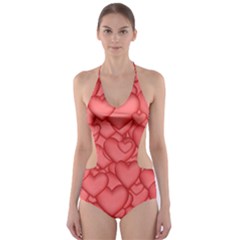 Hearts Love Valentine Cut-out One Piece Swimsuit by HermanTelo