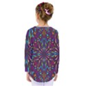 Kaleidoscope Triangle Curved Kids  Long Sleeve Tee View2
