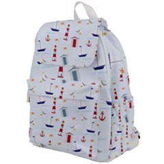 Nautical Sea Top Flap Backpack
