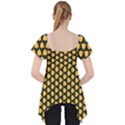 Pattern Halloween Pumpkin Color Yellow Lace Front Dolly Top View2