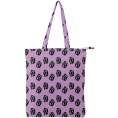 Girl Face Lilac Double Zip Up Tote Bag by snowwhitegirl