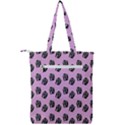 Girl Face Lilac Double Zip Up Tote Bag View2