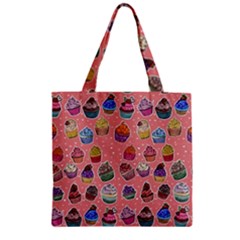 Cupcake  Zipper Grocery Tote Bag by 100rainbowdresses