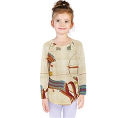Egyptian Tutunkhamun Pharaoh Design Kids  Long Sleeve Tee
