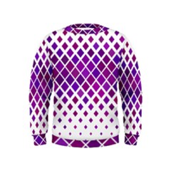 Pattern Square Purple Horizontal Kids  Sweatshirt by HermanTelo