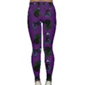 Gothic Girl Rose Purple Pattern Lightweight Velour Classic Yoga Leggings View2
