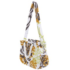 Pattern Leaves Rope Handles Shoulder Strap Bag