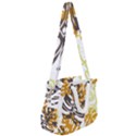 Pattern Leaves Rope Handles Shoulder Strap Bag View2