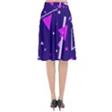 Purple Blue Geometric Pattern Flared Midi Skirt View2
