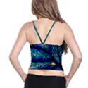 Sea Coral Stained Glass Spaghetti Strap Bra Top View2