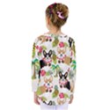 Corgis Hula Pattern Kids  Long Sleeve Tee View2