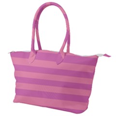 Pink Stripes Striped Design Pattern Canvas Shoulder Bag by Sapixe