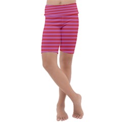 Stripes Striped Design Pattern Kids  Lightweight Velour Cropped Yoga Leggings by Sapixe