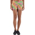 Checkerboard Pastel Squares Yoga Shorts View1