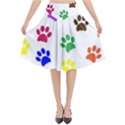 Pawprints Paw Prints Paw Animal Flared Midi Skirt View1